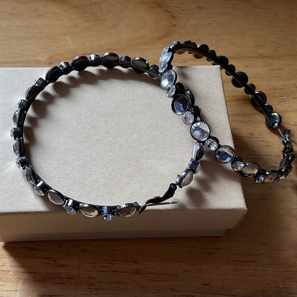 Crystal Hoop Earrings - Picture 4 of 4